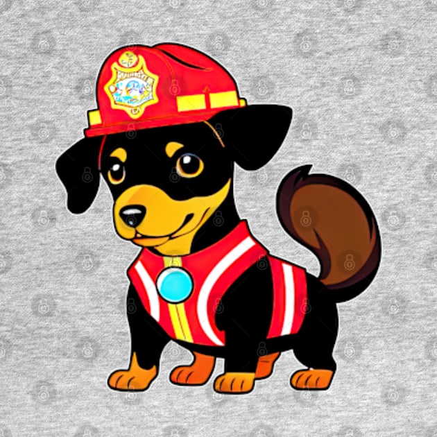 Puppy as firefighter by IDesign23